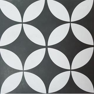 Wall covering/Floor tile Stamp Black 20cm x 20cm